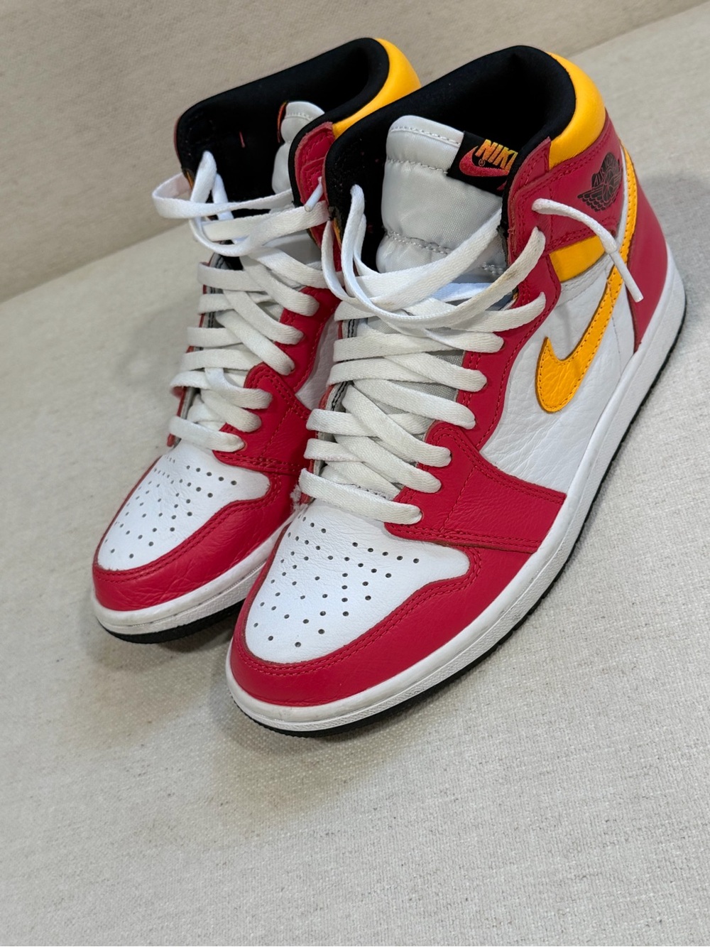 Nike High-Top Sneakers - Red/White/Yellow